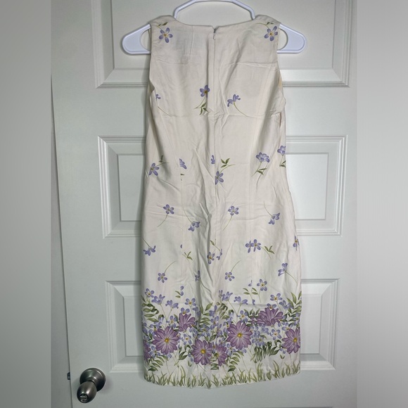 Vintage 90s August Silk Spring Floral Dress - Picture 2 of 4